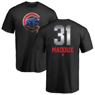 Greg Maddux Chicago Cubs Midnight Mascot T-Shirt - Black
