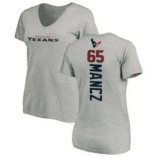 Greg Mancz Women's Houston Texans Backer V-Neck T-Shirt - Ash