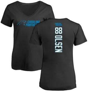 Greg Olsen Women's Carolina Panthers Backer Slim Fit T-Shirt - Black