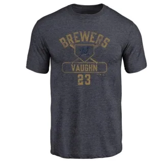 Greg Vaughn Milwaukee Brewers Base Runner Tri-Blend T-Shirt - Navy