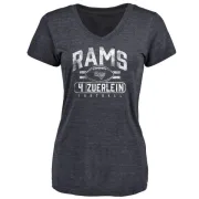 Greg Zuerlein Women's Los Angeles Rams Flanker Tri-Blend T-Shirt - Navy