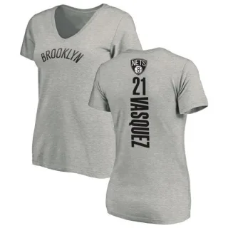 Greivis Vasquez Women's Brooklyn Nets Ash Backer T-Shirt