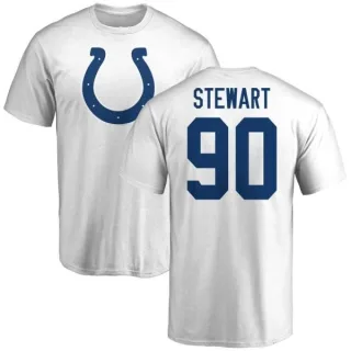 Grover Stewart Indianapolis Colts Name & Number Logo T-Shirt - White