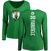 Guerschon Yabusele Women's Boston Celtics Kelly Green Backer V-Neck Long-Sleeve T-Shirt