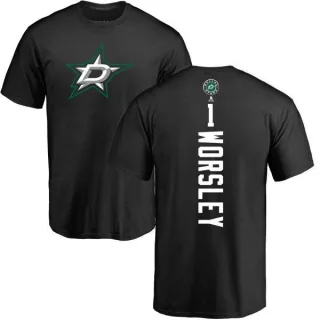 Gump Worsley Dallas Stars Backer T-Shirt - Black