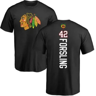 Gustav Forsling Chicago Blackhawks Backer T-Shirt - Black