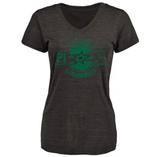 Guy Carbonneau Women's Dallas Stars Insignia Tri-Blend T-Shirt - Black