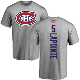 Guy Lapointe Montreal Canadiens Backer T-Shirt - Ash