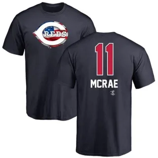 Hal Mcrae Cincinnati Reds Name and Number Banner Wave T-Shirt - Navy