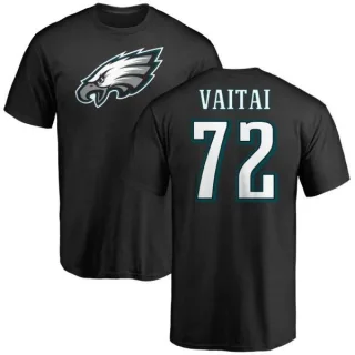 Halapoulivaati Vaitai Philadelphia Eagles Name & Number Logo T-Shirt - Black