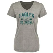 Halapoulivaati Vaitai Women's Philadelphia Eagles Flanker Tri-Blend T-Shirt - Heathered Gray