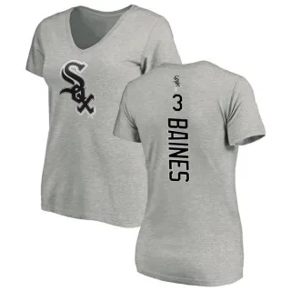 Harold Baines Women's Chicago White Sox Backer Slim Fit T-Shirt - Ash