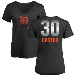 Harold Castro Women's Detroit Tigers Midnight Mascot V-Neck T-Shirt - Black