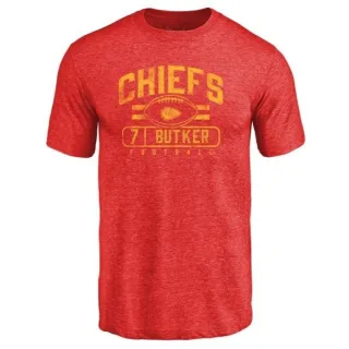 Harrison Butker Kansas City Chiefs Flanker Tri-Blend T-Shirt - Red