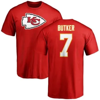 Harrison Butker Kansas City Chiefs Name & Number Logo T-Shirt - Red