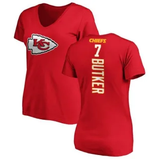 Harrison Butker Women's Kansas City Chiefs Backer Slim Fit T-Shirt - Red