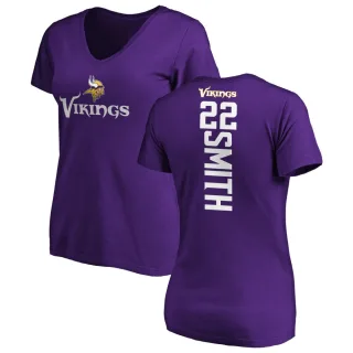 Harrison Smith Women's Minnesota Vikings Backer Slim Fit T-Shirt - Purple