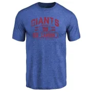 Harry Carson New York Giants Flanker Tri-Blend T-Shirt - Royal