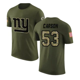 Harry Carson New York Giants Olive Salute to Service Legend T-Shirt