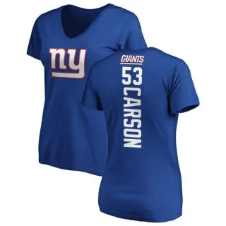 Harry Carson Women's New York Giants Backer Slim Fit T-Shirt - Royal