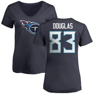 Harry Douglas Women's Tennessee Titans Name & Number Logo Slim Fit T-Shirt - Navy