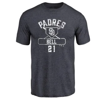 Heath Bell San Diego Padres Base Runner Tri-Blend T-Shirt - Navy