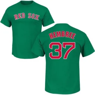 Heath Hembree Boston Red Sox St. Patrick's Day Name & Number T-Shirt - Green