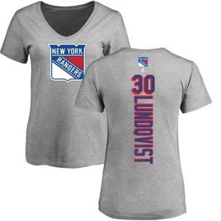 Henrik Lundqvist Women's New York Rangers Backer T-Shirt - Ash