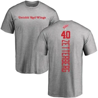 Henrik Zetterberg Detroit Red Wings Backer T-Shirt - Ash