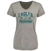 Herman Edwards Women's Philadelphia Eagles Flanker Tri-Blend T-Shirt - Heathered Gray