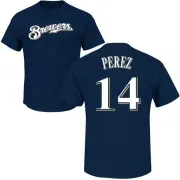 Hernan Perez Milwaukee Brewers Name & Number T-Shirt - Navy