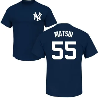 Hideki Matsui New York Yankees Name & Number T-Shirt - Navy