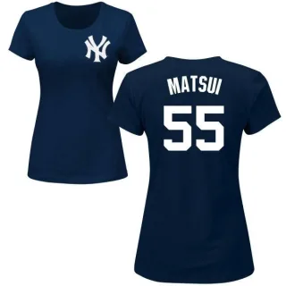 Hideki Matsui Women's New York Yankees Name & Number T-Shirt - Navy