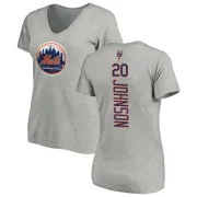 Howard Johnson Women's New York Mets Backer Slim Fit T-Shirt - Ash