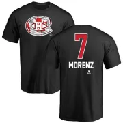 Howie Morenz Montreal Canadiens Name and Number Banner Wave T-Shirt - Black