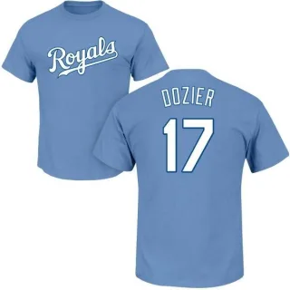 Hunter Dozier Kansas City Royals Name & Number T-Shirt - Light Blue