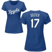 Hunter Dozier Women's Kansas City Royals Name & Number T-Shirt - Royal