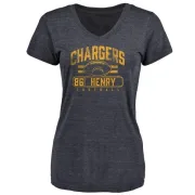 Hunter Henry Women's Los Angeles Chargers Flanker Tri-Blend T-Shirt - Navy