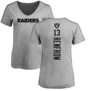 Hunter Renfrow Women's Oakland Raiders Backer V-Neck T-Shirt - Ash