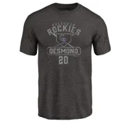 Ian Desmond Colorado Rockies Base Runner Tri-Blend T-Shirt - Black