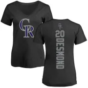 Ian Desmond Women's Colorado Rockies Backer Slim Fit T-Shirt - Black