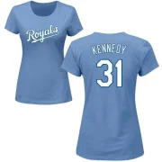 Ian Kennedy Women's Kansas City Royals Name & Number T-Shirt - Light Blue