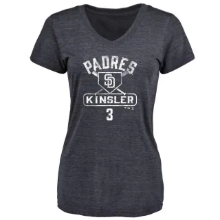 Ian Kinsler Women's San Diego Padres Base Runner Tri-Blend T-Shirt - Navy