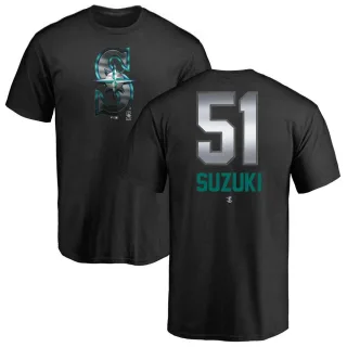 Ichiro Suzuki Seattle Mariners Midnight Mascot T-Shirt - Black