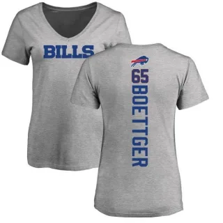 Ike Boettger Women's Buffalo Bills Backer V-Neck T-Shirt - Ash