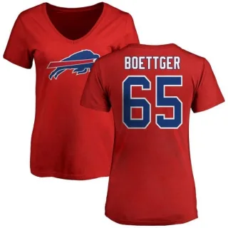 Ike Boettger Women's Buffalo Bills Name & Number Logo Slim Fit T-Shirt - Red