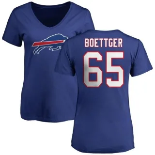 Ike Boettger Women's Buffalo Bills Name & Number Logo Slim Fit T-Shirt - Royal