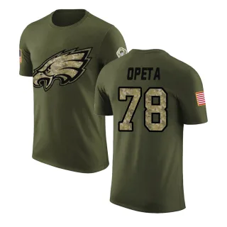 Iosua Opeta Philadelphia Eagles Olive Salute to Service Legend T-Shirt