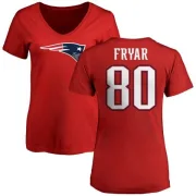 Irving Fryar Women's New England Patriots Name & Number Logo Slim Fit T-Shirt - Red