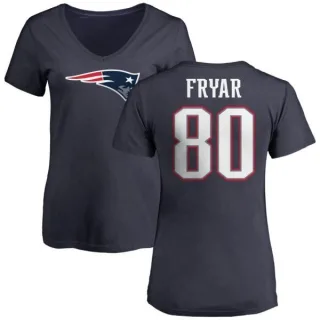 Irving Fryar Women's New England Patriots Name & Number Logo T-Shirt - Navy